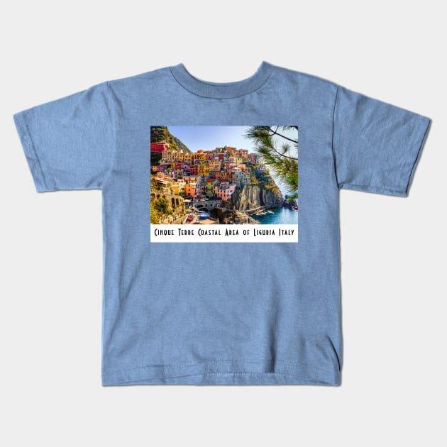 Cinque Terre Coastal Area of Liguria Italy Kids T-Shirt by Gear 4 U